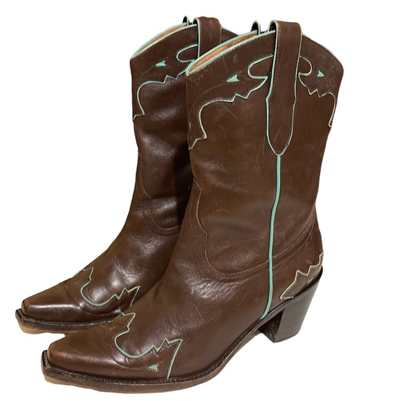 Sam Edelman Shoes - Sam Edelman Limited Edition Authentic Brown Leather Women’s Western Boots 7M